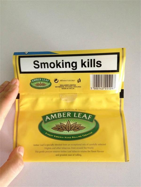Different Amber Leaf Original 50g packaging batches with varied warning labels